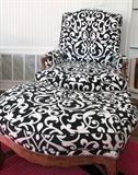 Black & White Sussex Chair & Ottoman
