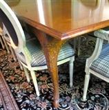 Carving on legs and apron