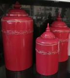 Red Kitchen Cannisters