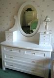 Summer Hill Brighton Collection Dresser and Mirror in White Satin Finish