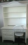 White Desk, Hutch and Chair