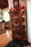 Half moon china cabinet oak