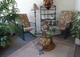 Spun Fiberglass Occasional Chairs: Carousel & Glass Coffee Table