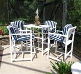 PVC Bar Table & 4 Chairs 