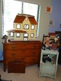 Oak Dresser: Custom Doll House: Shabby Chic painted nightstand