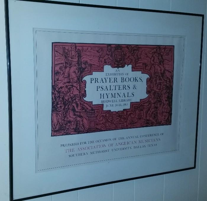 Framed Anglican Musicians Poster