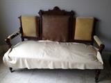 Eastlake settee - comes with box of leather fabric if wanted. 