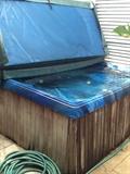 Hot tub is less than 7 years old and works great! Sits 6-7 people. Comes with new cover and chemicals. 