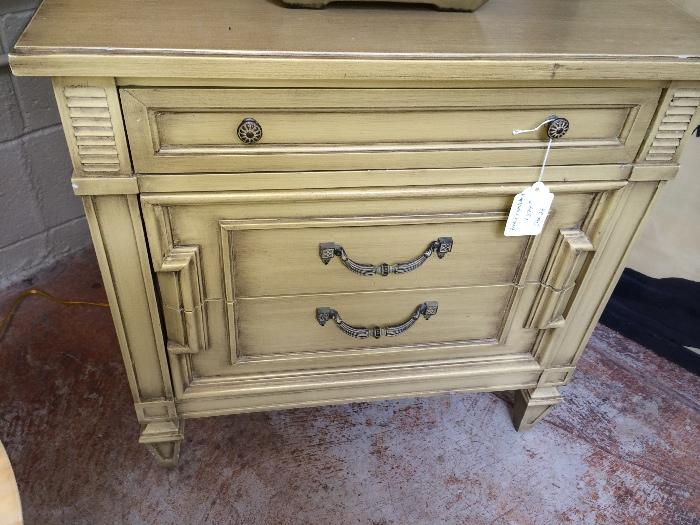 Vintage 1950's french nightstand.   Would look great in a french or shabby chic home.  $295.00.  OWNED BY 1 OWNER AND NEVER MOVED.  