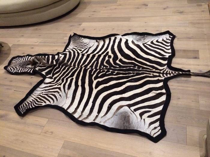Authentic Zebra hide with backing so it doesn't slip. $1595