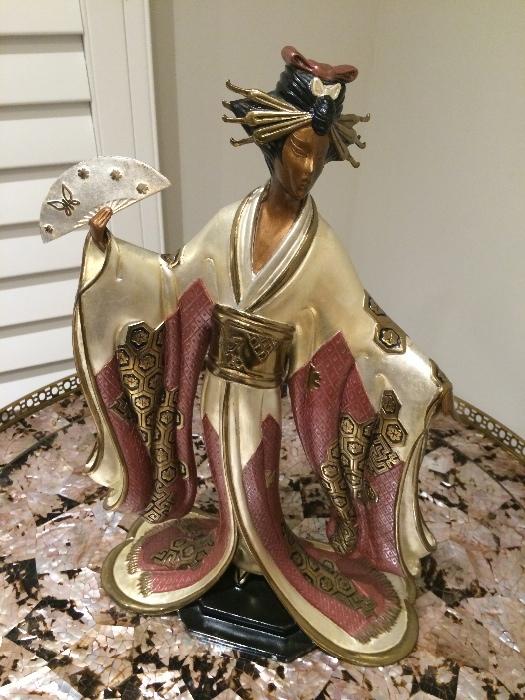 Authentic Erte limited edition bronze sculpture.  Paid $18,000 selling it for $6,500.  This piece is called Madame Butterfly.