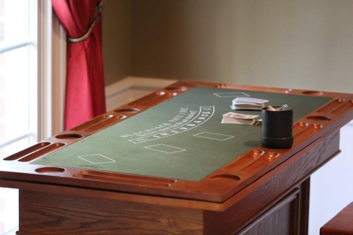 Fantastic game table/bar with three stools