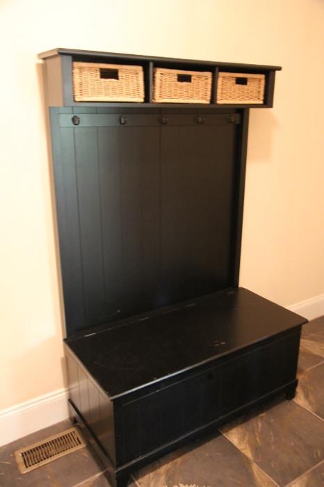 Great hall catchall stand with baskets for socks, clutter, etc.