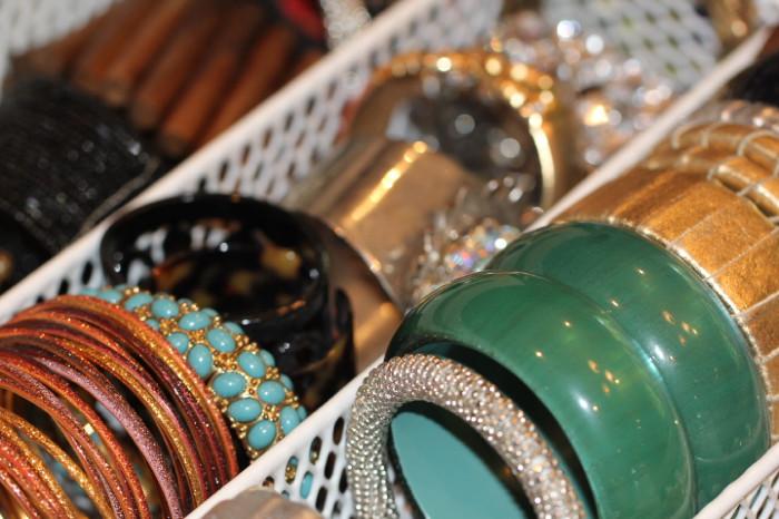 lots of vintage costume jewelry bracelets