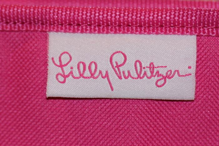 Label on Lilly Pulitzer gardener's kit (handbag with garden tools)