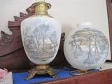 Currer and Ives lamp and shade