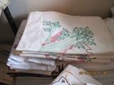 hand embroidered teatowels tea towels   lots of