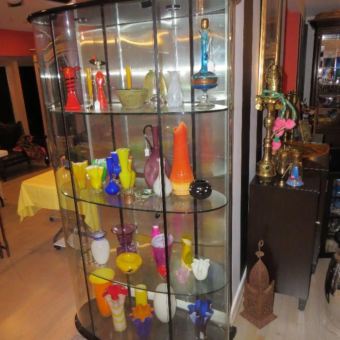 Glass Curio Cabinet purchased from designer Jack Brandt