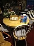 Sturdy wooden table with 4 chairs