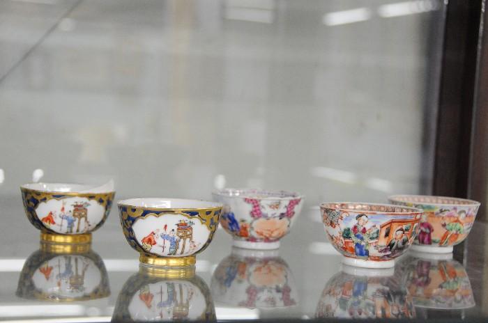 Hand-painted porcelain teacups