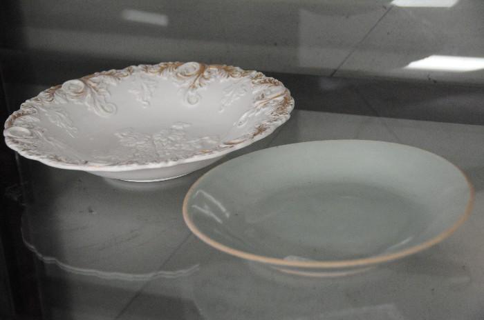 Celadon bowl and Meissen bowl