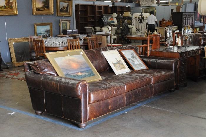 Leather sofa, fine art