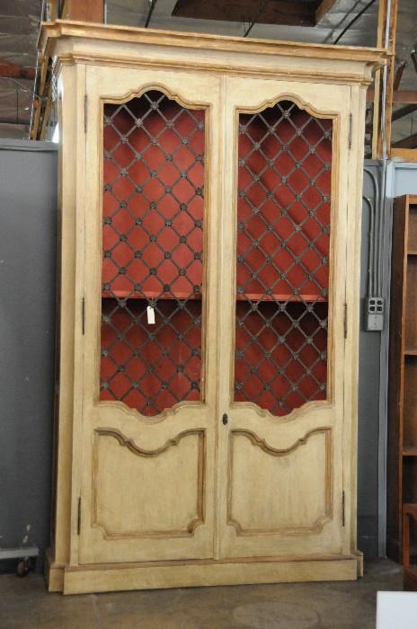 French mesh front cabinet