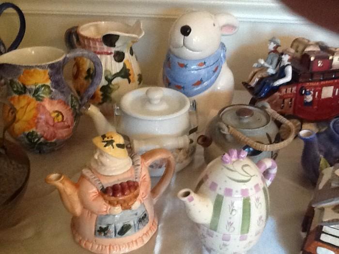 Variety of Pitchers and Cookie Jars