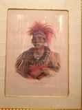 Antique Native American Picture: 19"w x 23"h