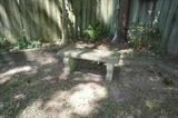 concrete garden bench