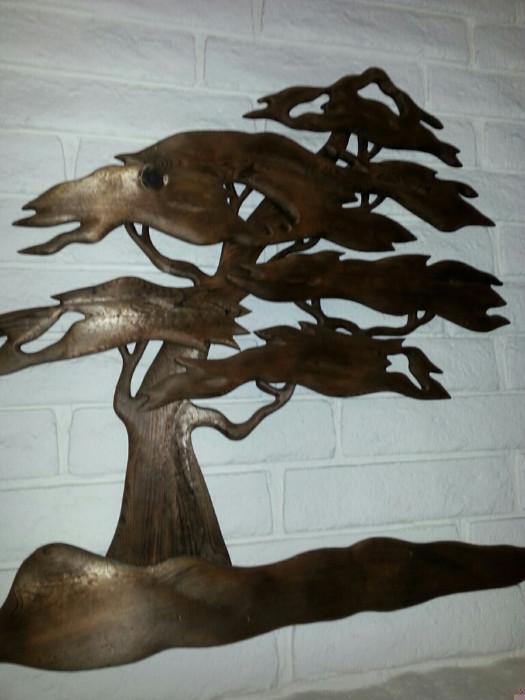 wood tree made by homeowner