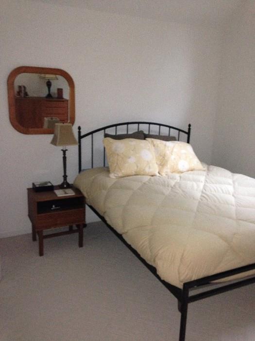 Lovely queen wrought iron bed from Williams and Sonoma