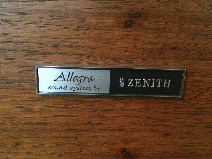 Zenith Allegro stereo cabinet