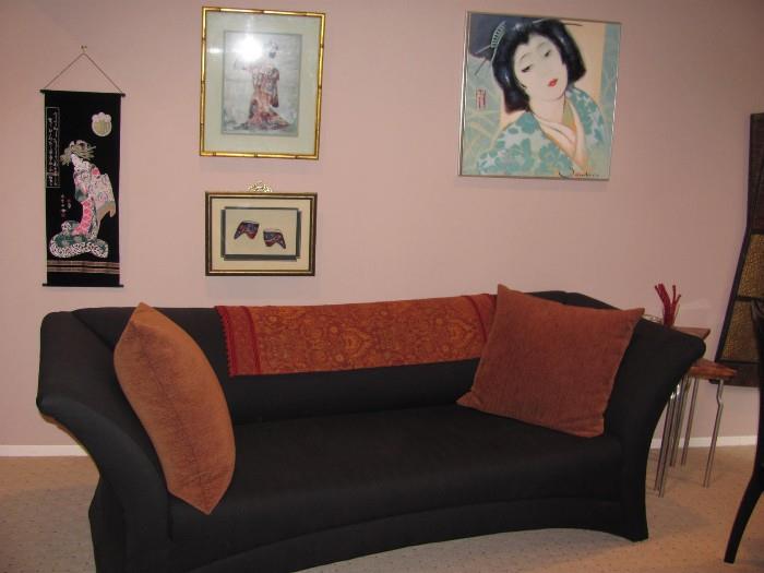 Asian art and Small sofa in new condition
