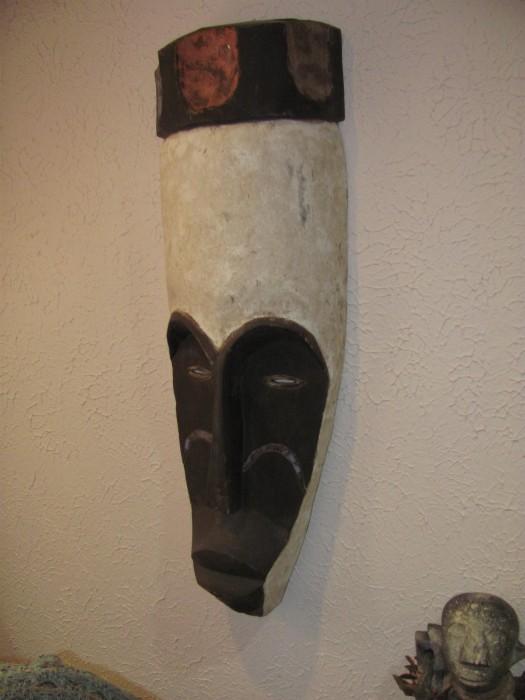 large carved mask from Cameroon 