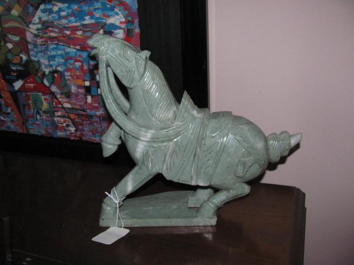 Carved Chinese Stone Horse
