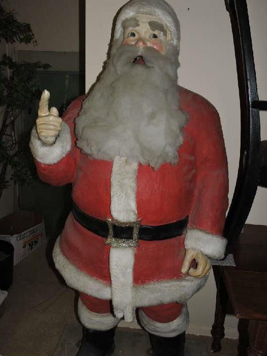 Antique animated Santa from a hardware store, 1930's. Item will be sold through silent bid process.