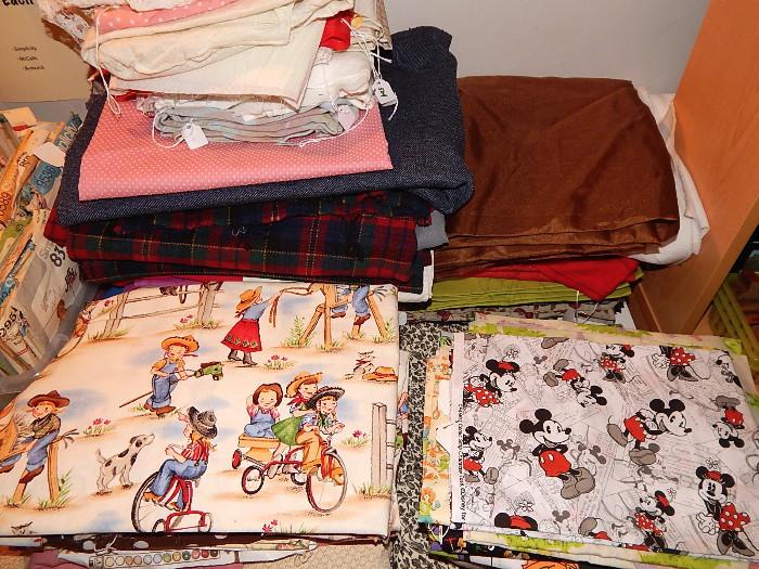 Sewing Fabric and Vintage Sewing Patterns