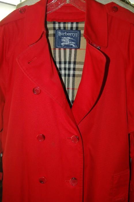 Red Burberry Trench Coat