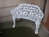 Iron garden bench