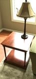 One of two end tables.  One of two Dragonfly table lamps