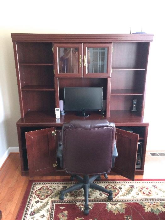 Office Cabinet w/2nd Leather chair
