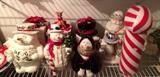 Lots of Christmas items, Cookie Jars, etc