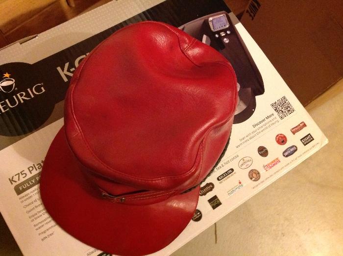 Red vinyl cap