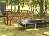 Hay ring and trough