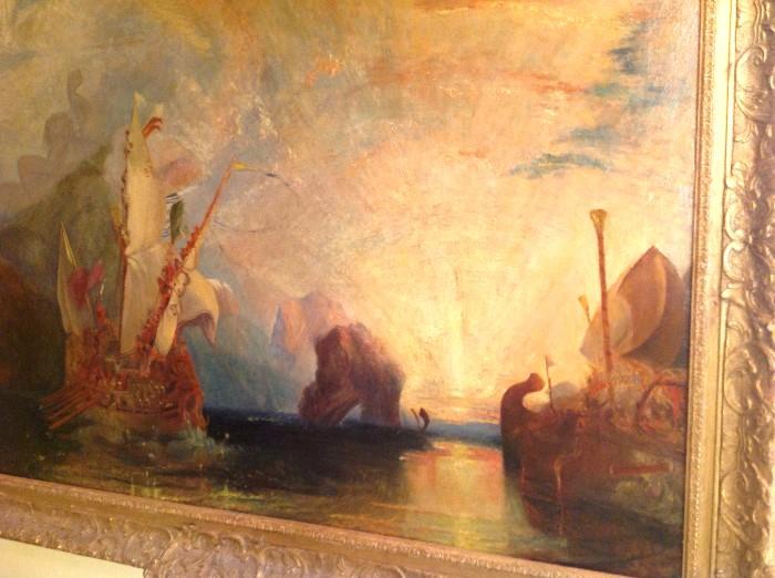 Large 19th century oil on canvas, after Turner