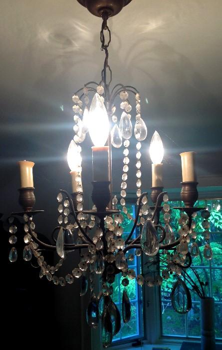 Early 20th century French bronze chandelier