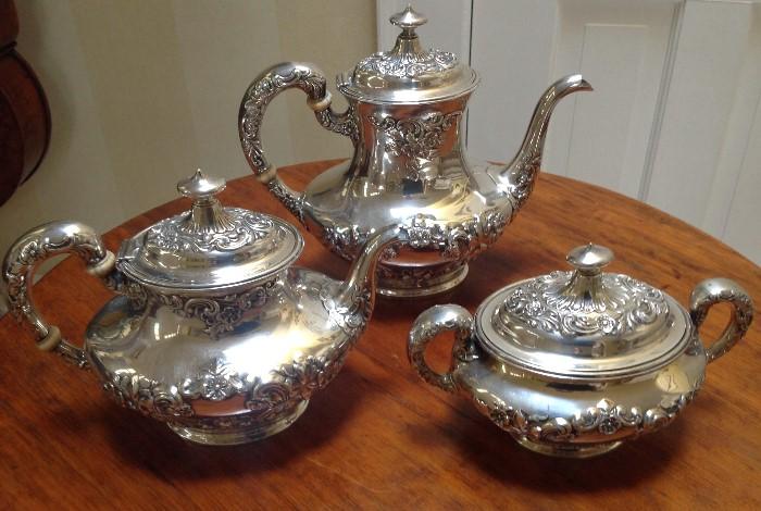 Gorham Sterling 'Buttercup' Pattern Tea Service