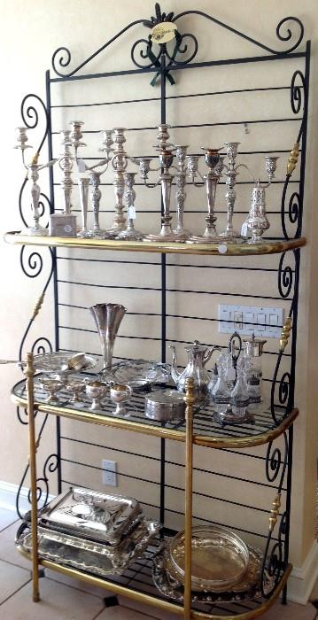 French Baker's Rack.  More silver!