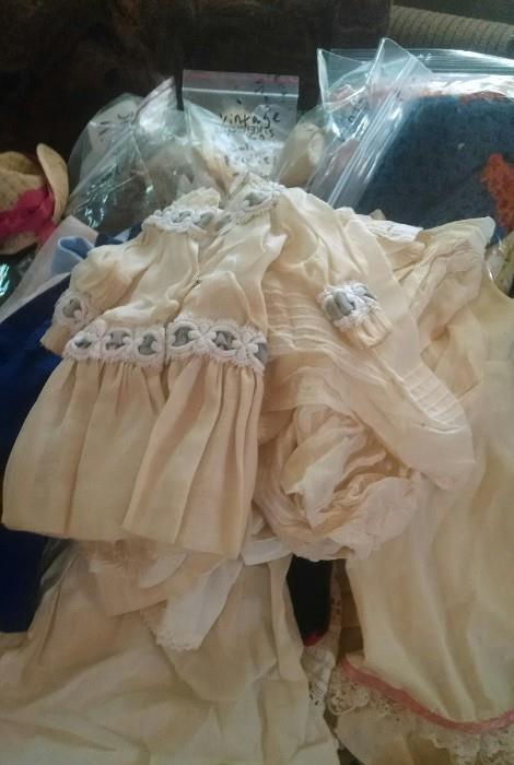 tons and tons of antique and vintage doll clothes